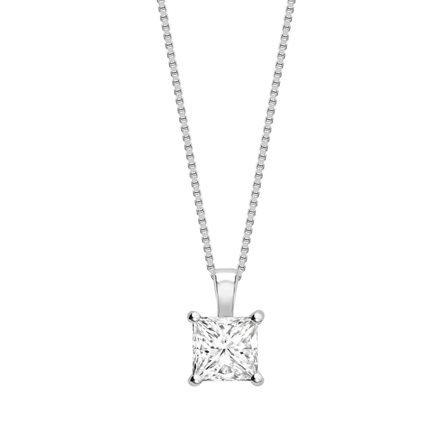 Princess Diamond Solitaire Pendant