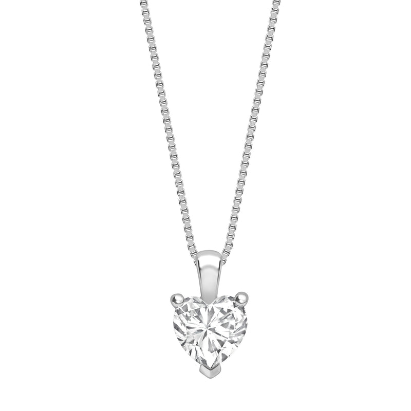 Heart Diamond Solitaire Pendant