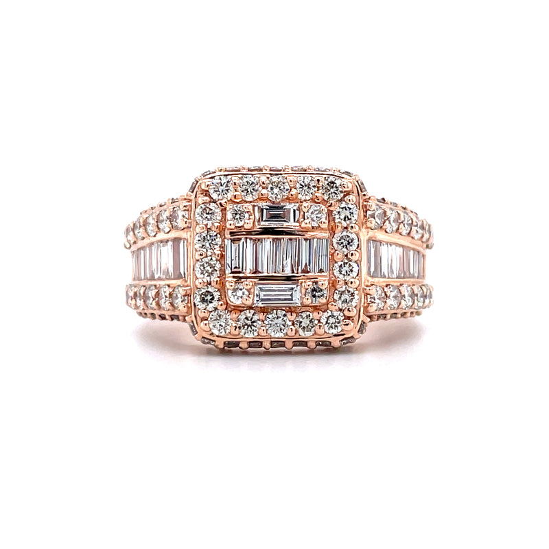 14K Rose Gold Diamond Gents Rings - 4.84CT