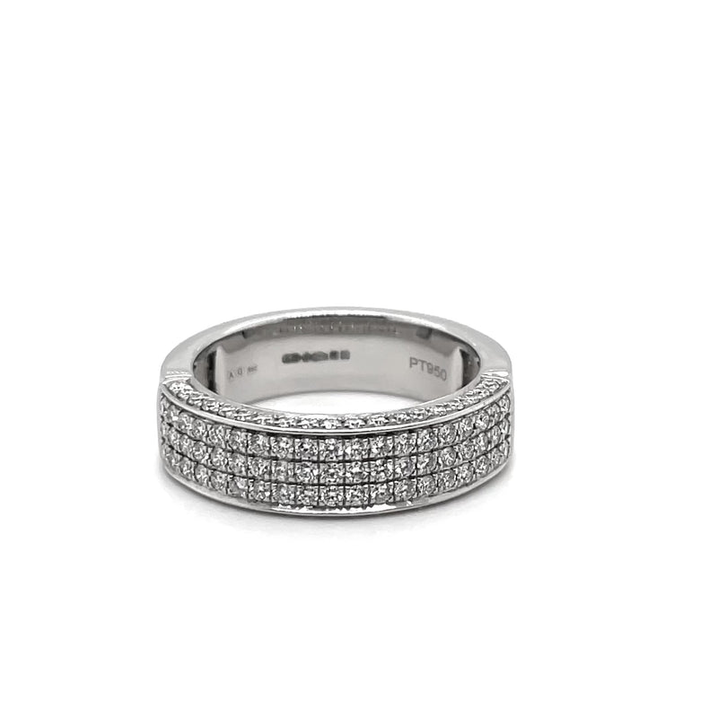 Triple Row Round Diamond Band