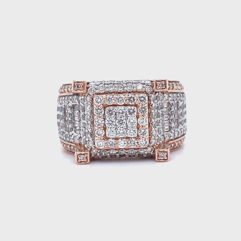 14K Rose Gold Gents Ring - 4.41CT