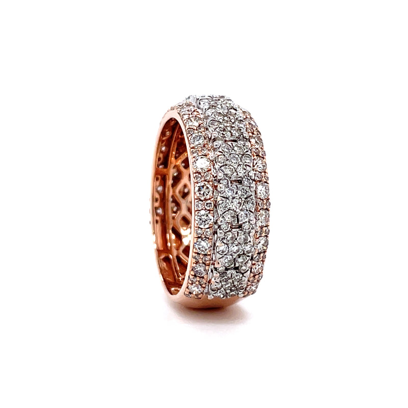 14K Rose Gold Diamond Band - 2.28CT