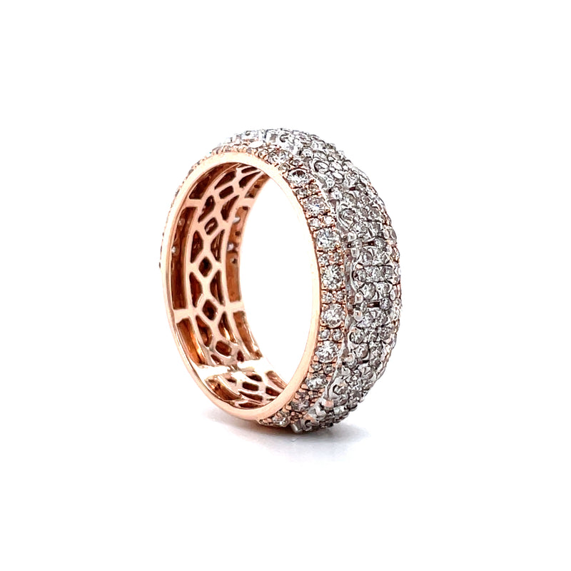 14K Rose Gold Diamond Band - 2.28CT