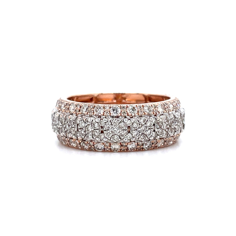 14K Rose Gold Diamond Band - 2.28CT